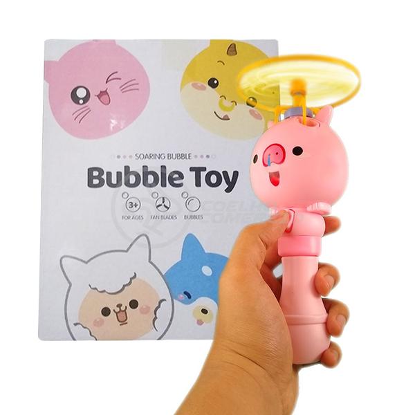 Imagem de Brinquedo Máquina de Bolhas Bubble Toy Soaring Voador Crianças Haste Desenhos Animados Porco Rosa 13