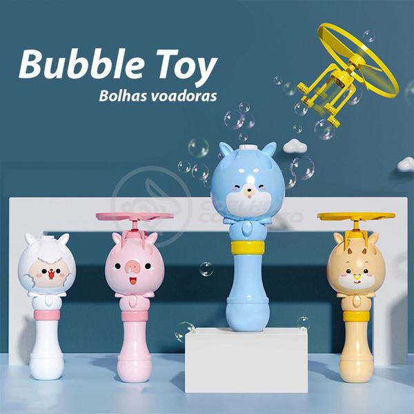 Imagem de Brinquedo Máquina de Bolhas Bubble Toy Soaring Voador Crianças Haste Desenhos Animados Porco Rosa 7