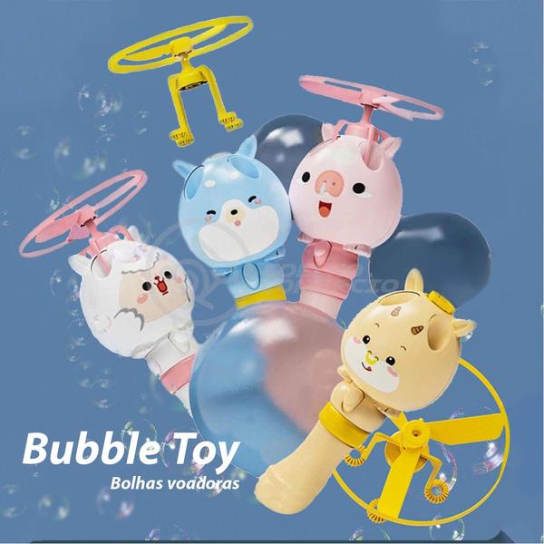 Imagem de Brinquedo Máquina de Bolhas Bubble Toy Soaring Voador Crianças Haste Desenhos Animados Porco Rosa 9