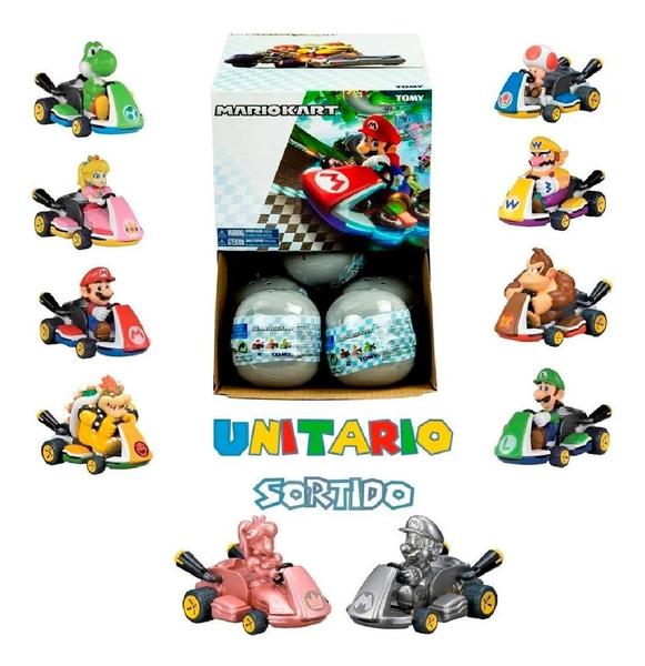 Imagem de Brinquedo Mario Kart Figuras Pullbacks Carrinho Surpresa Fun