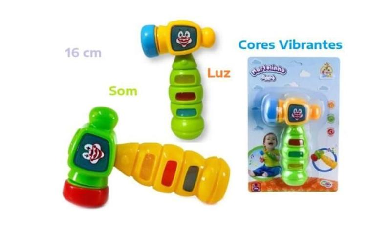 Imagem de Brinquedo Martelinho Baby Colorido Musical Com Som E Luz