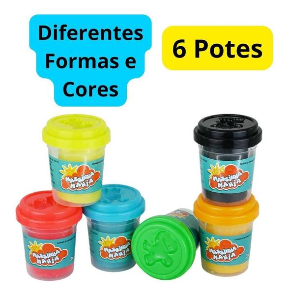 Imagem de Brinquedo Massinha De Modelar Infantil Com Molde 6 Cores