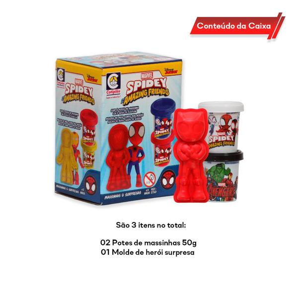 Imagem de Brinquedo Massinha Marvel Spidey Amigos Surprise Cotiplás