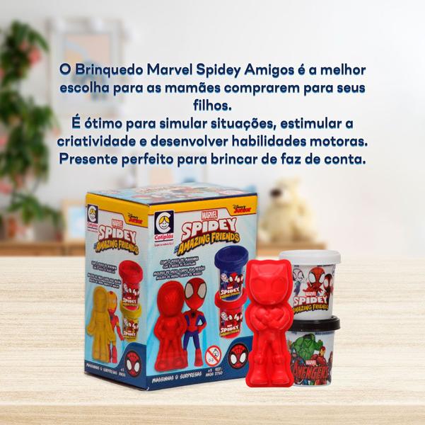 Imagem de Brinquedo Massinha Marvel Spidey Amigos Surprise Cotiplás