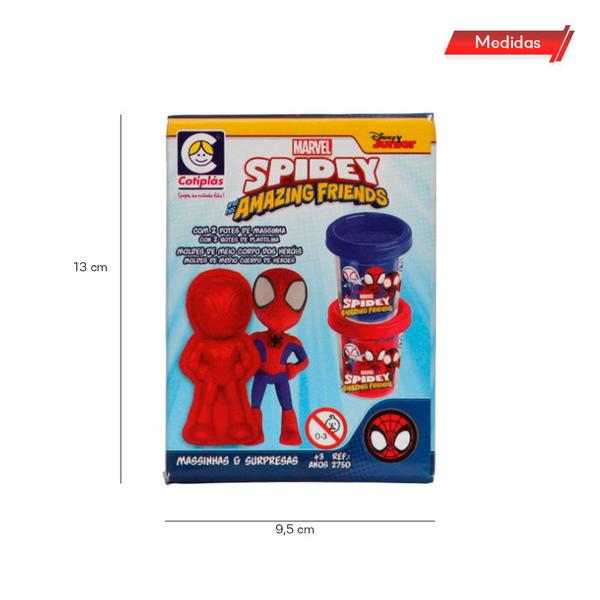 Imagem de Brinquedo Massinha Marvel Spidey Amigos Surprise Cotiplás