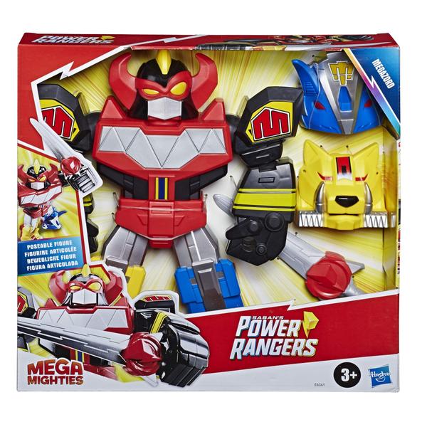 Imagem de Brinquedo Mega Mighties de 12 polegadas do Megazord dos Power Rangers para crianças a partir de 3 anos - Mighty Morphin Power Rangers