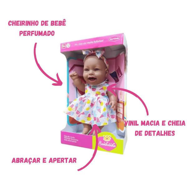 Imagem de Brinquedo Menina Boneca Bebê Bambolinha Negra Bambola 742