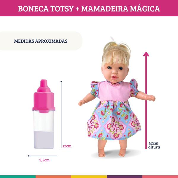 Brinquedo Menina Boneca Totsy Vinil E Tecido 43cm Acessórios - Super Toys Imagem de Brinquedo Menina Boneca Totsy Vinil E Tecido 43cm Acessórios