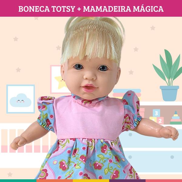 Brinquedo Menina Boneca Totsy Vinil E Tecido 43cm Acessórios - Super Toys Imagem de Brinquedo Menina Boneca Totsy Vinil E Tecido 43cm Acessórios
