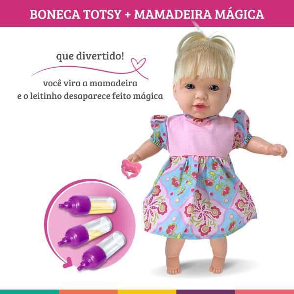 Brinquedo Menina Boneca Totsy Vinil E Tecido 43cm Acessórios - Super Toys Imagem de Brinquedo Menina Boneca Totsy Vinil E Tecido 43cm Acessórios