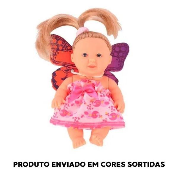 Imagem de Brinquedo Menina Fada Fadinha com Cabelo Loira Penteado Bee