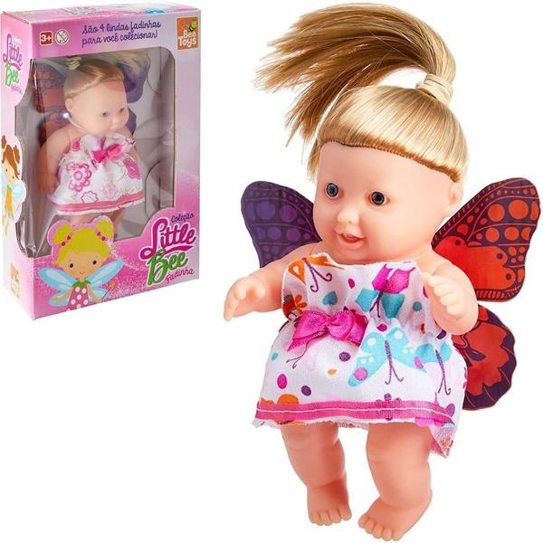 Imagem de Brinquedo Menina Fada Fadinha com Cabelo Loiro Lorinha Bee