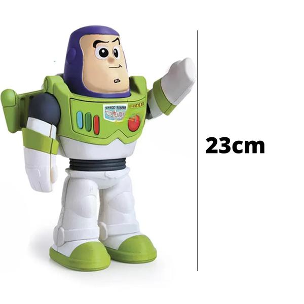 Imagem de Brinquedo Meu Amigo Buzz Lightyear 23cm Vinil com Som Toy Story Elka - 1042