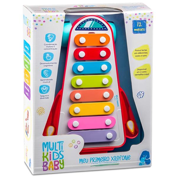 Brinquedo Meu Primeiro Xilofone Coordenação Motora Desenvolvimento Cognitivo Cor Sortida Multikids Baby - BR1642 Imagem de Brinquedo Meu Primeiro Xilofone Coordenação Motora Desenvolvimento Cognitivo Cor Sortida Multikids Baby - BR1642