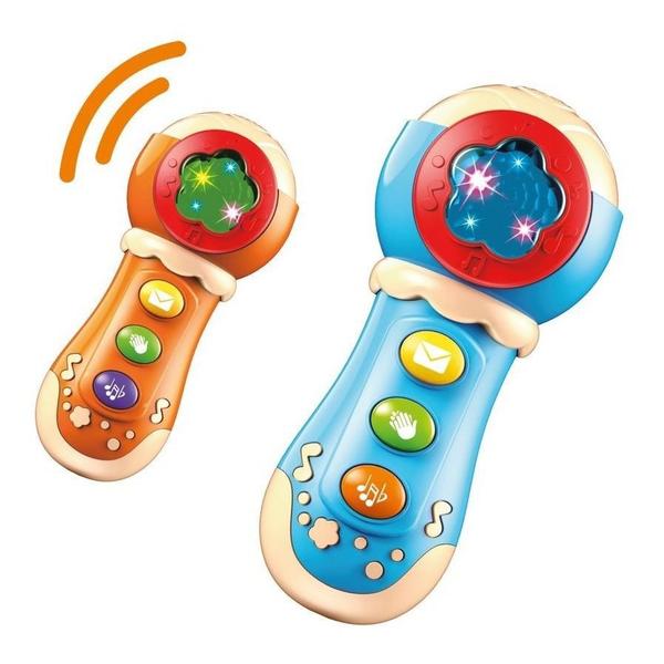 Imagem de Brinquedo microfone bebê musical com sons e luzes - kitstar