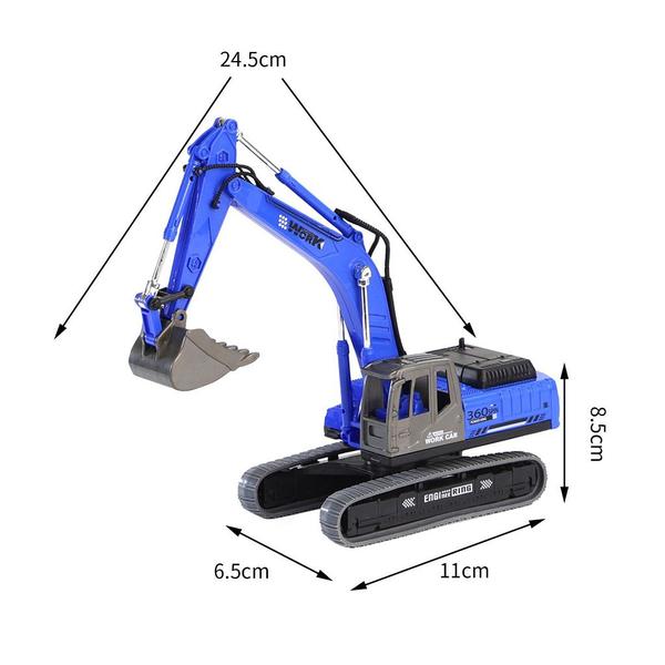 Brinquedo Mini Escavadeira Azul Gira 360 000986 - Shiny Toys - SHINY TOYS Imagem de Brinquedo Mini Escavadeira Azul Gira 360 000986 - Shiny Toys
