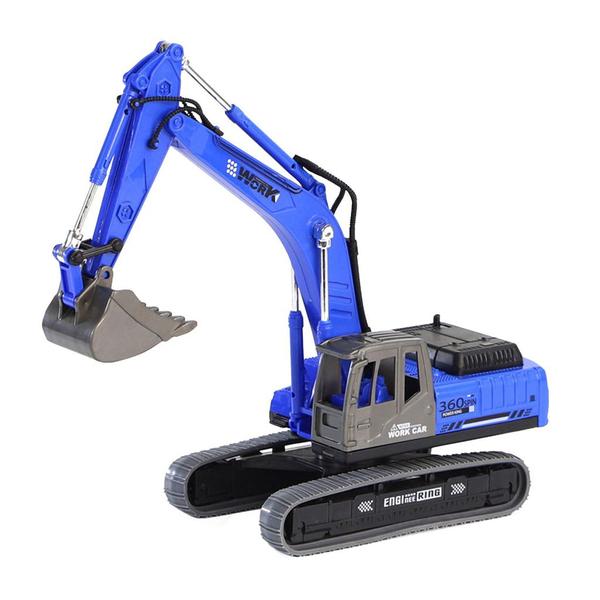 Brinquedo Mini Escavadeira Azul Gira 360 000986 - Shiny Toys - SHINY TOYS Imagem de Brinquedo Mini Escavadeira Azul Gira 360 000986 - Shiny Toys