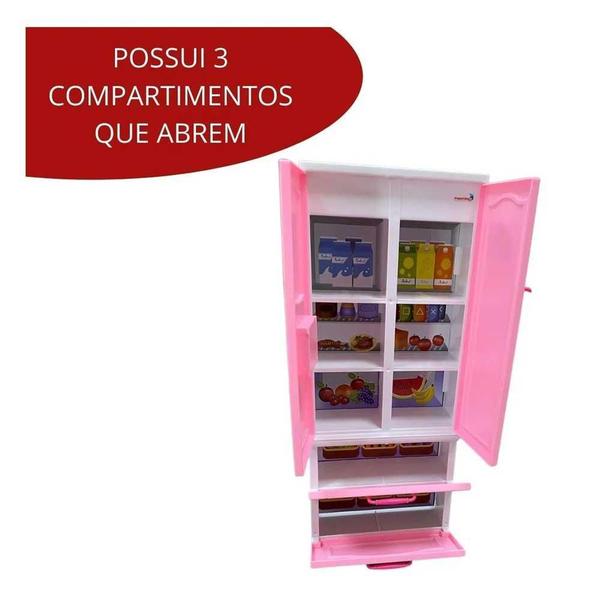 Imagem de Brinquedo Mini Geladeira Importway Rosa - BW164