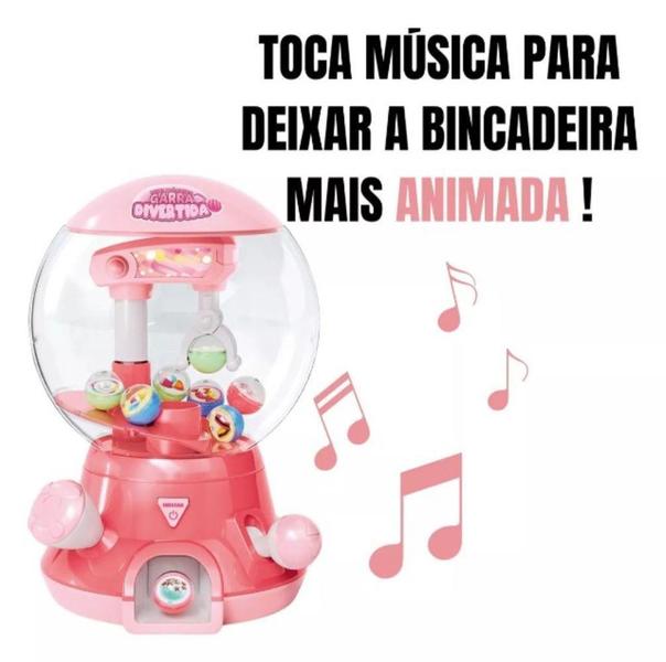 Imagem de Brinquedo mini maquina garra divertida pega bolinhas dm toys dmt6989