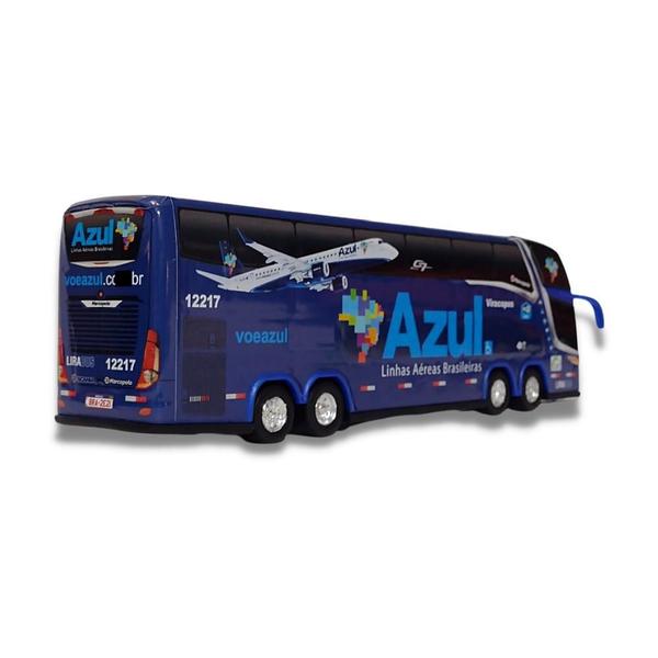 Imagem de Brinquedo Miniatura De Ônibus Azul Linhas Aéreas 30Cm