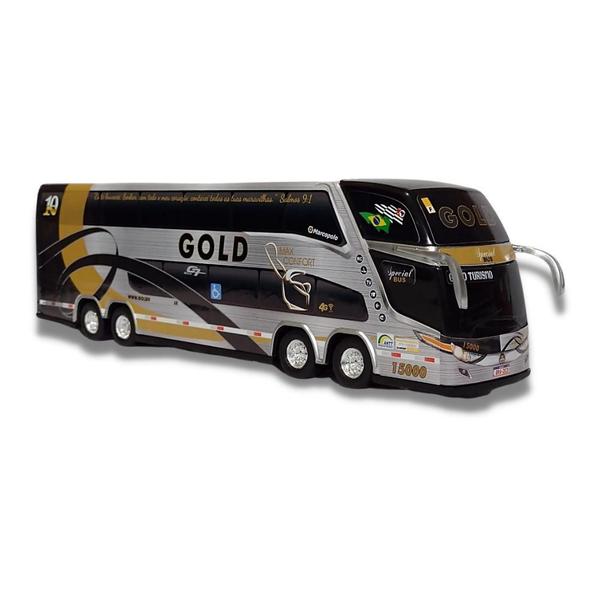 Imagem de Brinquedo Miniatura De Ônibus Viação Gold Turismo