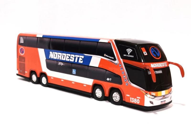 Imagem de Brinquedo Miniatura Ônibus Antigo Nordeste Coleção 30Cm