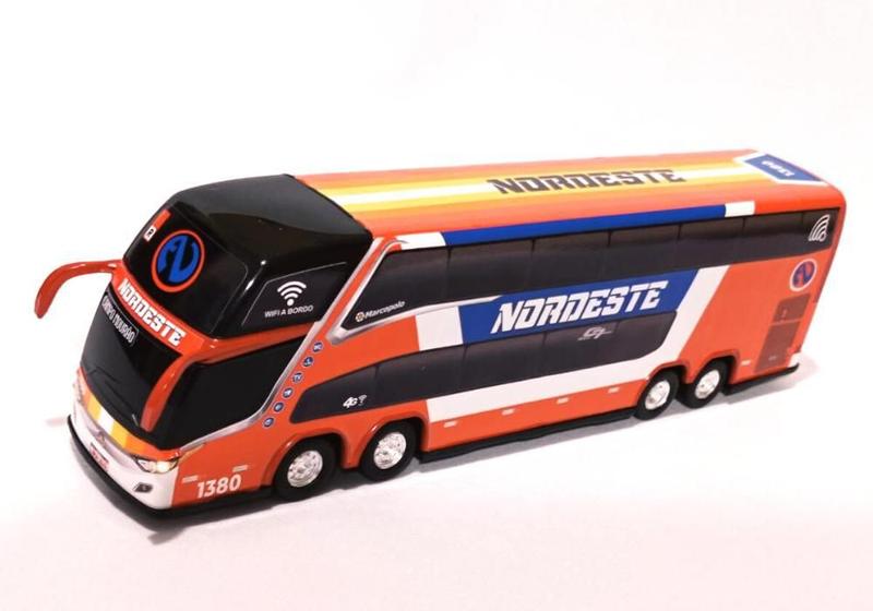 Imagem de Brinquedo Miniatura Ônibus Antigo Nordeste Coleção 30Cm