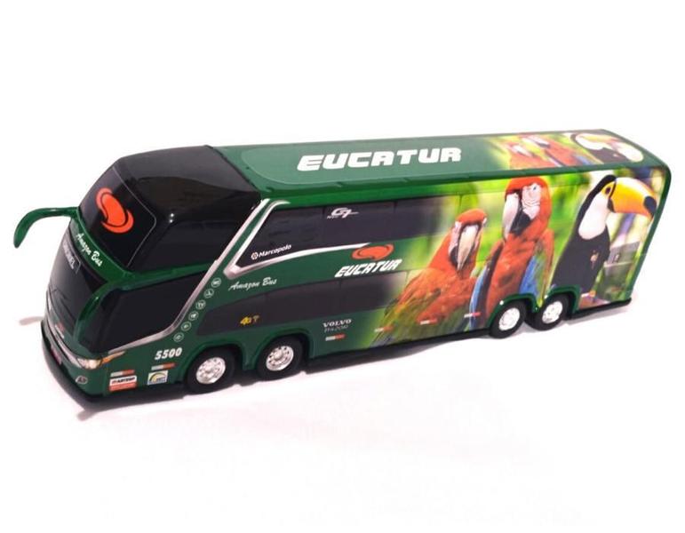 Imagem de Brinquedo Miniatura Ônibus Eucatur Verde 1800 Dd 30Cm