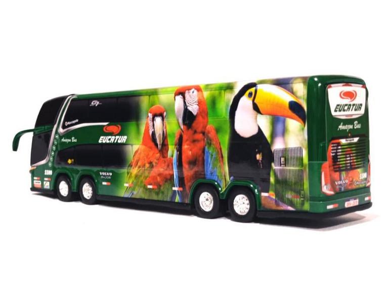 Imagem de Brinquedo Miniatura Ônibus Eucatur Verde 1800 Dd 30Cm