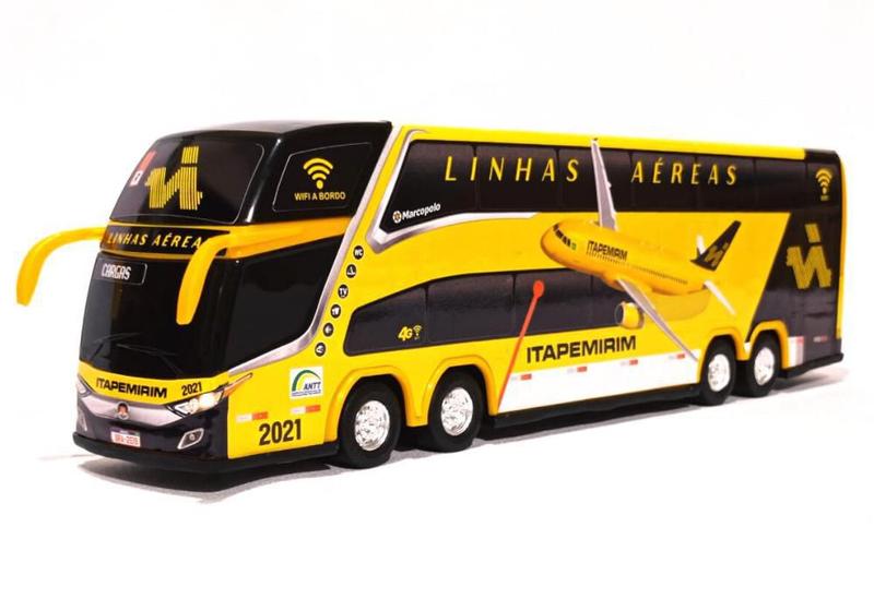 Imagem de Brinquedo Miniatura Ônibus Itapemirim Linhas Aéreas 30Cm