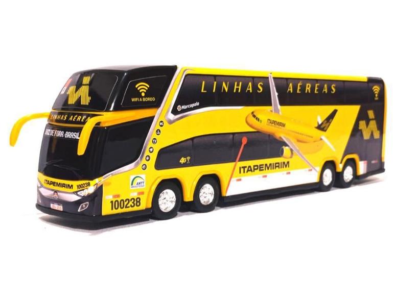 Imagem de Brinquedo Miniatura Ônibus Itapemirim Linhas Aéreas 30Cm