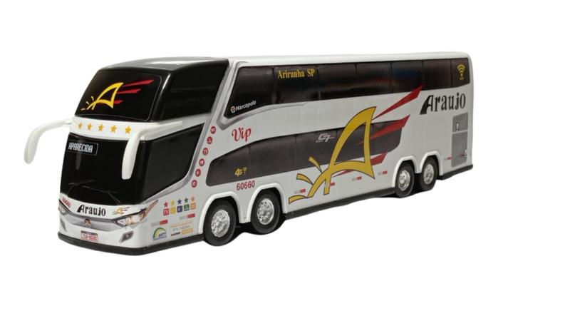 Imagem de Brinquedo Miniatura Ônibus Viação Araújo 1800 Dd 30Cm