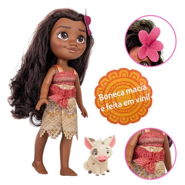 Imagem de Brinquedo Moana Silicone Articulada Porquinho Pua Criança