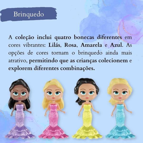 Imagem de Brinquedo monta desmonta boneca sereia - rosa - Bem Lu