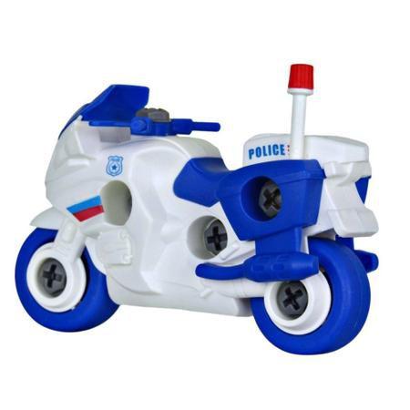 Imagem de Brinquedo Monta Desmonta Policial Helicóptero Carro Moto