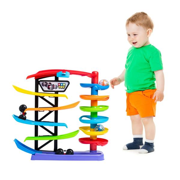 Imagem de Brinquedo Montar Pista Corrida Carrinho Bola Racing Tower