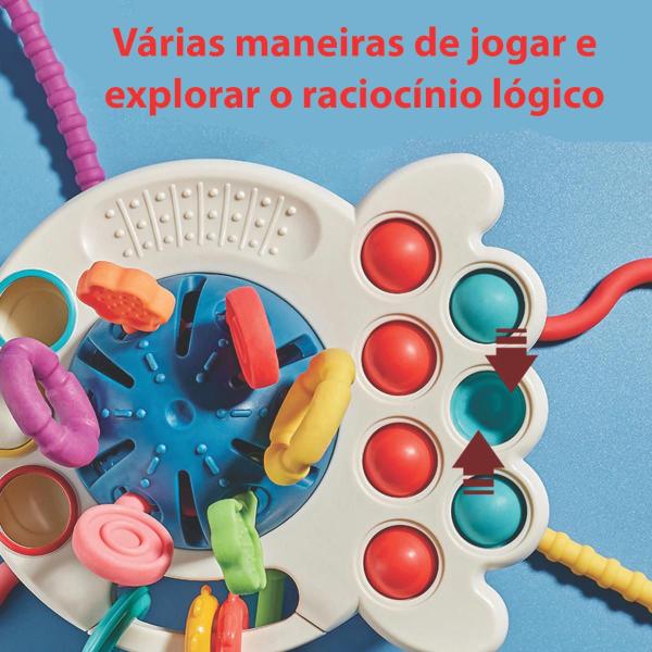 Imagem de Brinquedo Montessori Sensorial Puxador Cordão Bebê Infantil