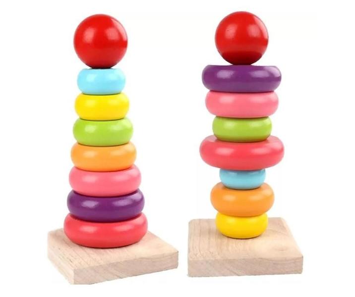 Imagem de Brinquedo Montessori: Torre Multi Peças. Estimule O