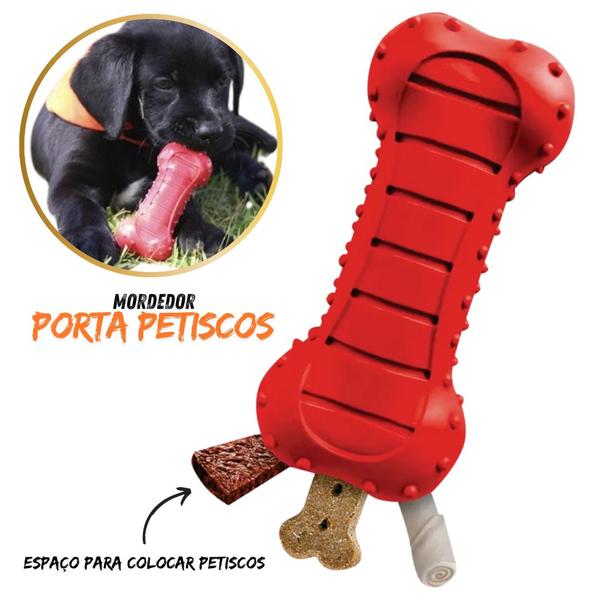 Imagem de Brinquedo Mordedor para Cachorro Pet Durabone Porta Petiscos Grande