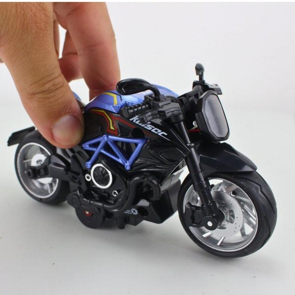 Imagem de Brinquedo Moto De Ferro Miniatura com Fricção, Luz e Som, Sortidos