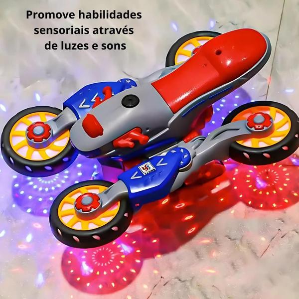 Imagem de Brinquedo Moto Infantil Giratória com Luzes e Sons