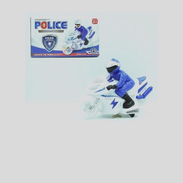 Imagem de Brinquedo Moto Policial com Luz e Som Bate e Volta e muito legal.