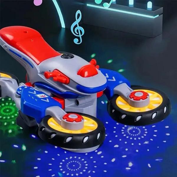 Imagem de Brinquedo Motocicleta Elétrica Infantil 360 Rotação Universal Com Iluminação E Música