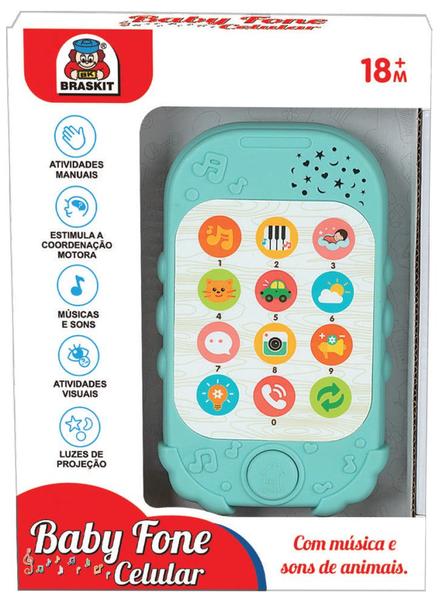 Imagem de Brinquedo Musical Baby Fone Celular 600-7 - Braskit