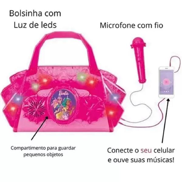 Imagem de Brinquedo Musical Barbie Dreamtopia Bolsinha Com Função MP3 E Bateria Infantil - Fun 