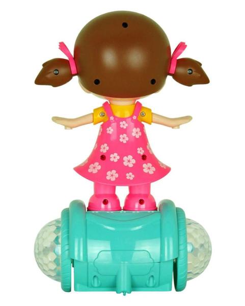 Imagem de Brinquedo Musical Boneca Menina Dançarina Hoverboard Bate e Volta Som e Luzes