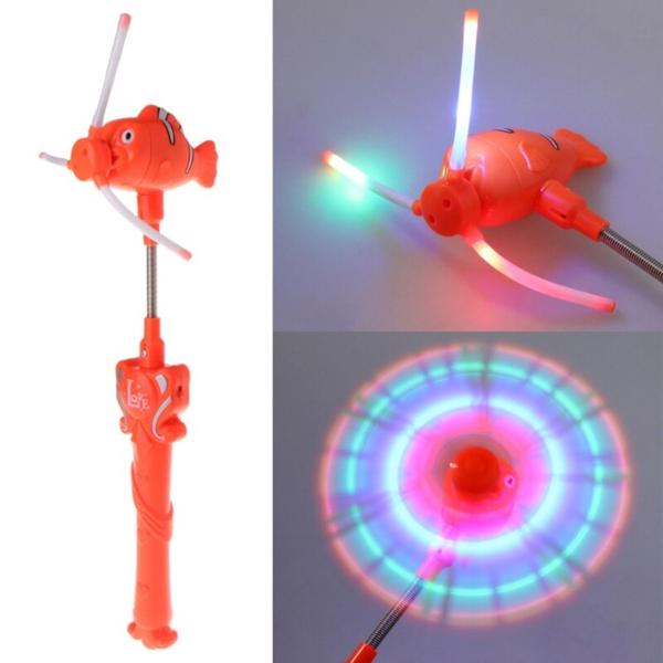 Imagem de Brinquedo Musical Catavento com Luzes Leds Brilhantes Nemo + pilhas