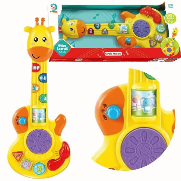 Imagem de Brinquedo Musical Girafa C/ Luz e Som Baby Land Cardoso