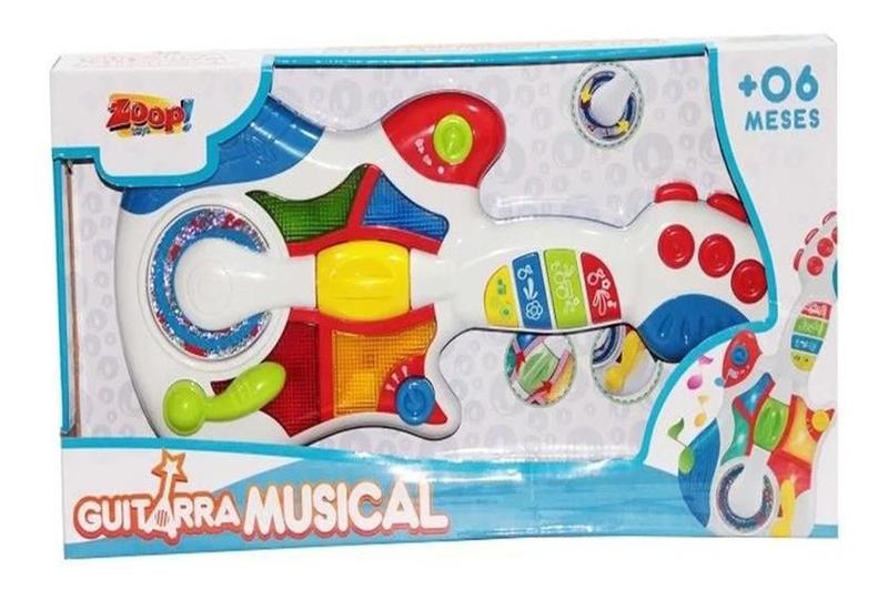 Imagem de Brinquedo Musical Guitarra Infantil Sons E Luzes - Zoop Toys