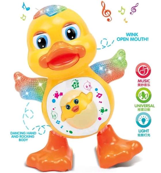 Imagem de Brinquedo Musical Infantil Pato Dançante Anda Emite Som e Luz